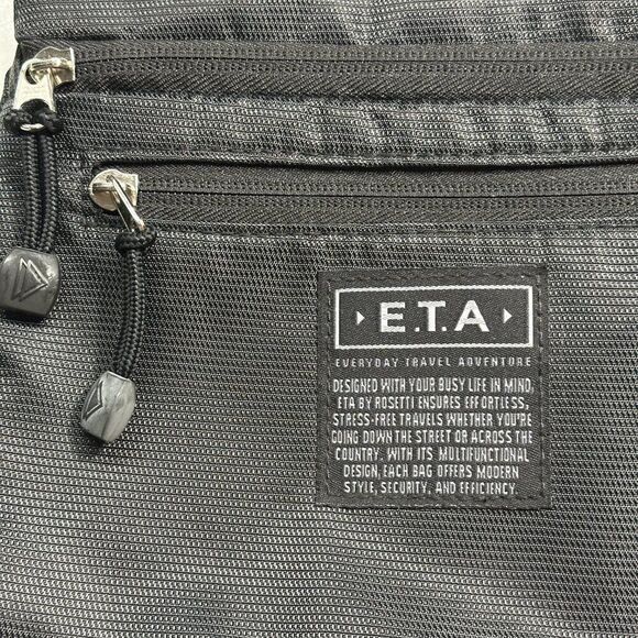 ETA Everyday Travel Adventure Multi-Pocket Black Crossbody Purse Lightweight Bag - Picture 2 of 14
